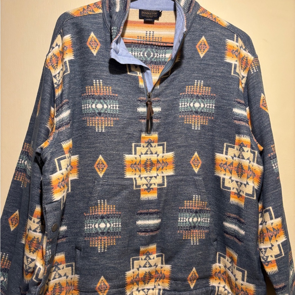 Pendleton Striped Pullover Half Zip